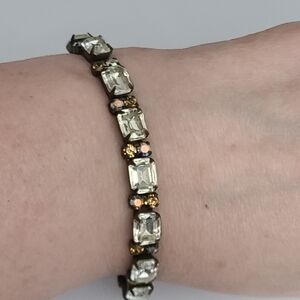 Sorrelli Crystal Bracelet AB Crystals Bronze Estate Jewelry RARE EUC VINTAGE